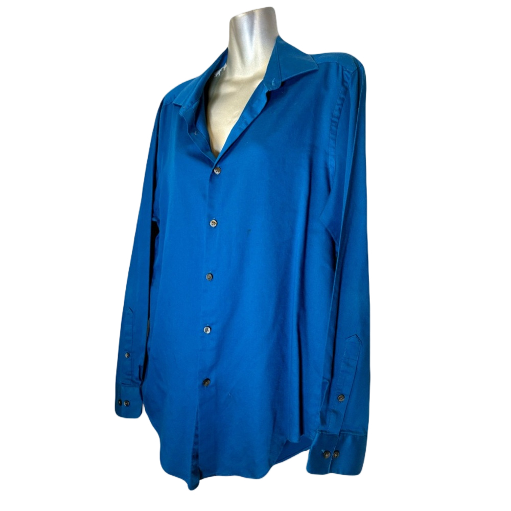 Van Heusen Vibrant Blue Button-Down Shirt - Picture 3 of 6